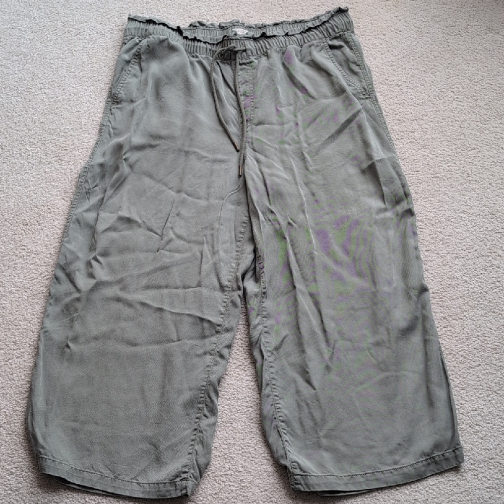 LOFT Green Wide-Leg Pants